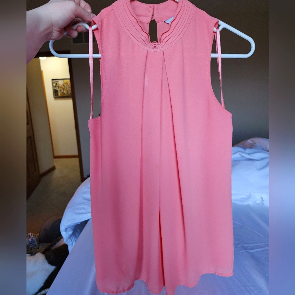 Coral blouse